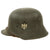 Original German WWII M16 Transitional Heer Army Single Decal Helmet with 59cm Liner & Chinstrap - Added Tricolor Shield - Stamped Si. 66 Original Items