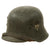 Original German WWII M16 Transitional Heer Army Single Decal Helmet with 59cm Liner & Chinstrap - Added Tricolor Shield - Stamped Si. 66 Original Items