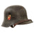Original German WWII M18 Transitional Heer Army Double Decal Helmet with 58cm Liner and Chinstrap - Stamped ET66 Original Items