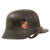 Original German WWII M18 Transitional Heer Army Double Decal Helmet with 58cm Liner and Chinstrap - Stamped ET66 Original Items