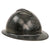 Original Belgian WWII Model 1931 Adrian Helmet with Belgian Lion Badge & Liner - Black Repaint Original Items