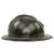 Original Belgian WWII Model 1931 Adrian Helmet with Belgian Lion Badge & Liner - Black Repaint Original Items