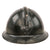 Original Belgian WWII Model 1931 Adrian Helmet with Belgian Lion Badge & Liner - Black Repaint Original Items