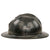 Original Belgian WWII Model 1931 Adrian Helmet with Belgian Lion Badge & Liner - Black Repaint Original Items