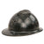 Original Belgian WWII Model 1931 Adrian Helmet with Belgian Lion Badge & Liner - Black Repaint Original Items
