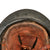 Original Belgian WWII Model 1931 Adrian Helmet with Belgian Lion Badge & Liner - Black Repaint Original Items