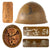 Original Japanese WWII Type 90 Army Helmet with Complete Liner and Chinstrap by Kobe Steel - Kanji Inscriptions on Shell & Liner - Tetsubo Original Items