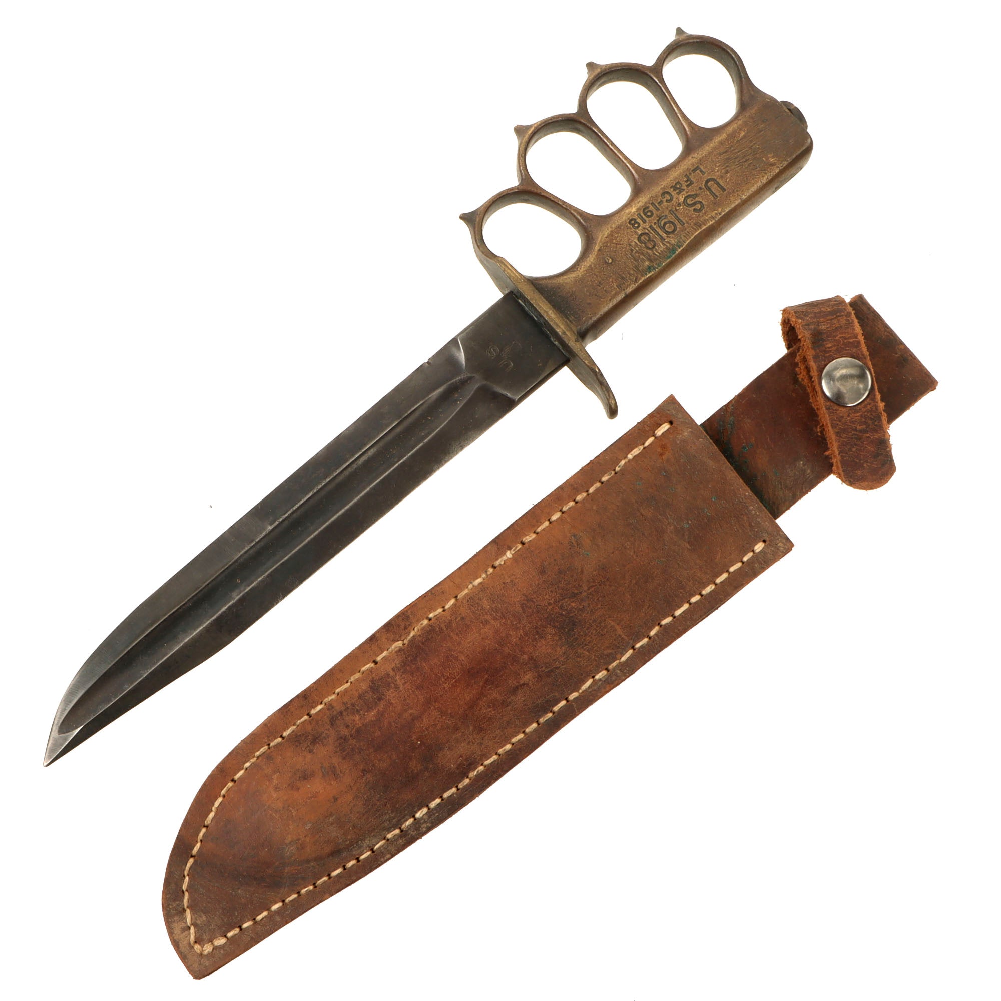 Original U.S. WWI / WWII M1918 Mark I Modified Trench Knife with