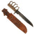 Original U.S. WWI / WWII M1918 Mark I Modified Trench Knife with M1913 Patton Saber Blade by L. F. & C. with Custom Leather Scabbard Original Items