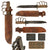 Original U.S. WWI / WWII M1918 Mark I Modified Trench Knife with M1913 Patton Saber Blade by L. F. & C. with Custom Leather Scabbard Original Items