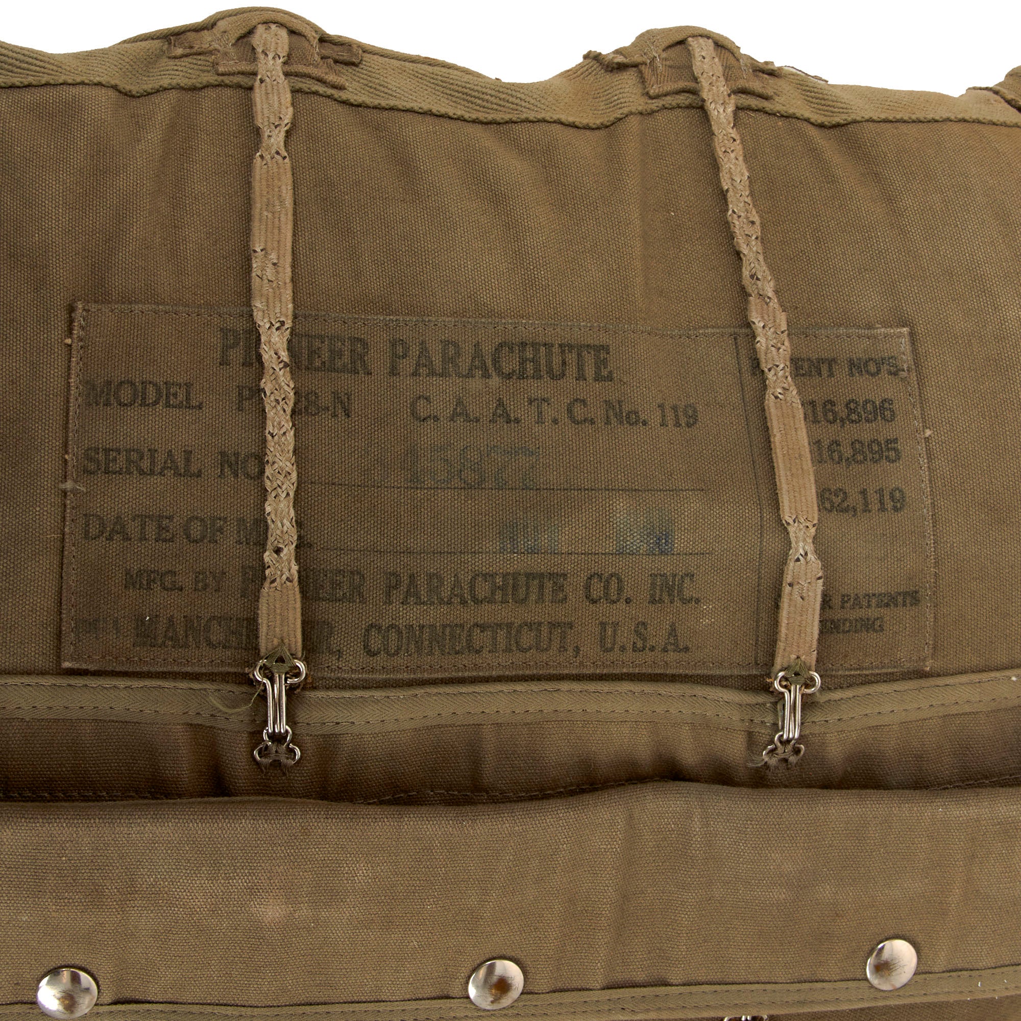 Original U.S. WWII USAAF Pilot Type B-9 Parachute by Pioneer