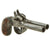 Original Victorian Era Belgian Double Barreled Percussion Pistol with Burl Wood Grip and Engraved Frame - Circa 1840 Original Items