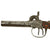 Original Victorian Era Belgian Double Barreled Percussion Pistol with Burl Wood Grip and Engraved Frame - Circa 1840 Original Items