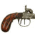Original Victorian Era Belgian Double Barreled Percussion Pistol with Burl Wood Grip and Engraved Frame - Circa 1840 Original Items