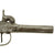Original Victorian Era Belgian Double Barreled Percussion Pistol with Burl Wood Grip and Engraved Frame - Circa 1840 Original Items