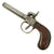 Original Victorian Era Belgian Double Barreled Percussion Pistol - Circa 1840 Original Items