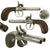 Original Victorian Era Belgian Double Barreled Percussion Pistol - Circa 1840 Original Items