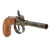 Original German Single Shot Percussion Pocket Pistol with Bag Grip, German Proof Marks and Matching Serial No. 154, Circa 1870