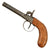 Original German Single Shot Percussion Pocket Pistol with Bag Grip, German Proof Marks and Matching Serial No. 154, Circa 1870