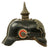 Original Imperial German WWI Prussian Unit-Marked EM/NCO Infantry M1915 Pickelhaube Spiked Helmet Depot-Dated 1918 with Reproduction Chinstrap Original Items