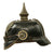 Original Imperial German WWI Prussian Unit-Marked EM/NCO Infantry M1915 Pickelhaube Spiked Helmet Depot-Dated 1918 with Reproduction Chinstrap Original Items