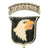 Original U.S. WWII Attributed Type 1 101st Airborne Division Red Tongue Patch with Detached Rocker Original Items