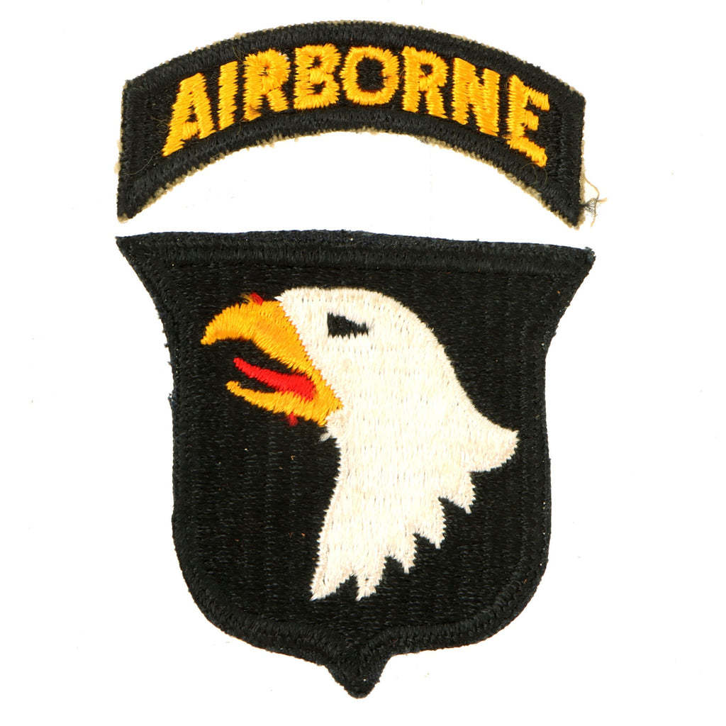 Original U.S. WWII 101st Airborne Division Type 4 Patch with Rocker Original Items
