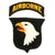 Original U.S. WWII 101st Airborne Division Type 4 Patch with Rocker Original Items