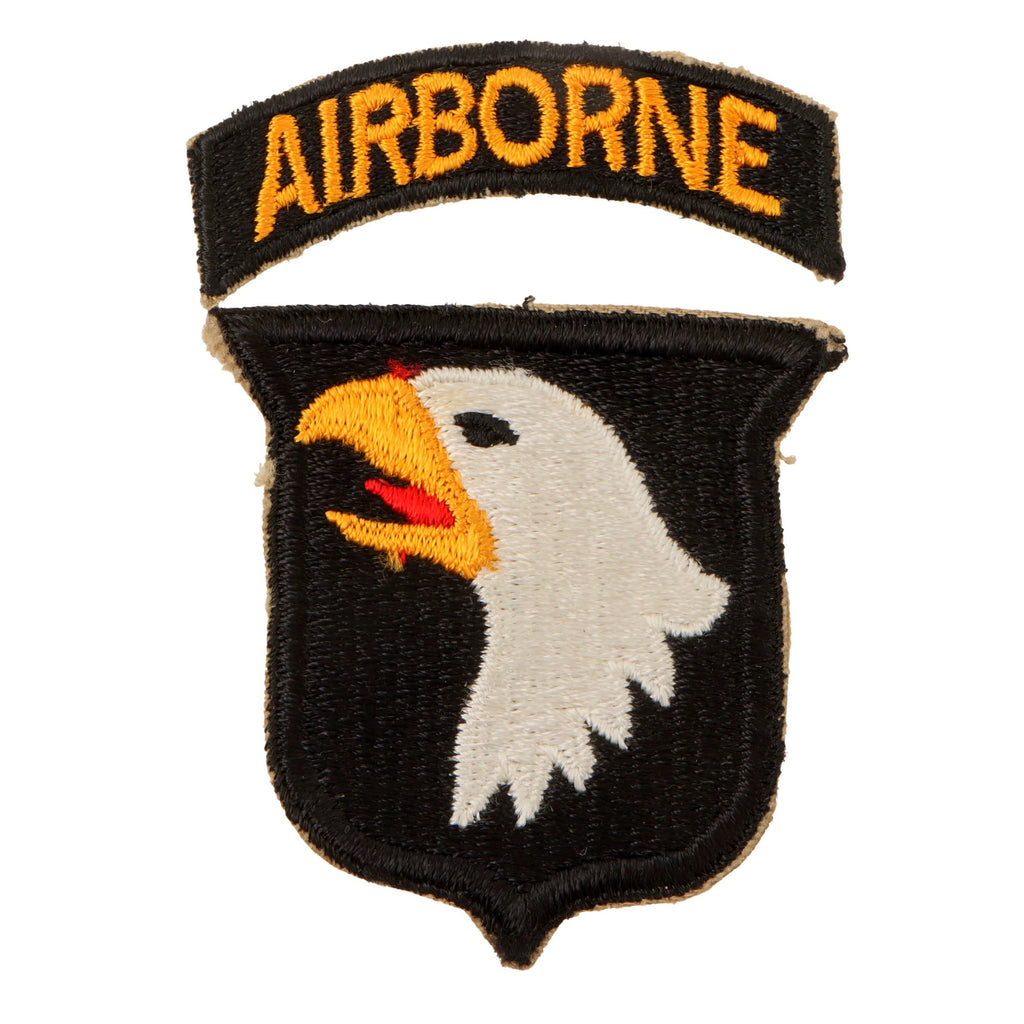 Original U.S. WWII 101st Airborne Division Type 4 Patch with Rocker Original Items