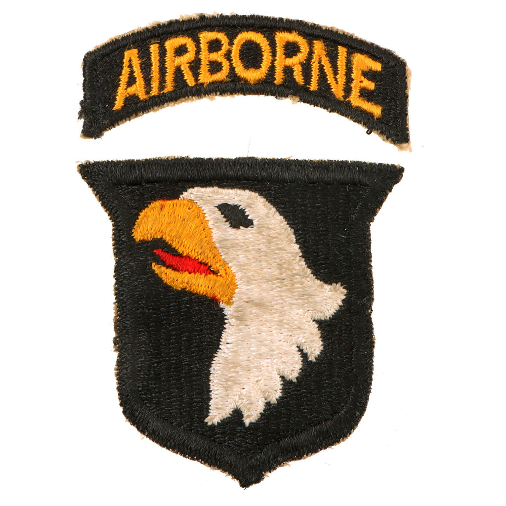 Original U.S. WWII 101st Airborne Division Type 4 Patch with Rocker Original Items