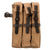 Original German WWII 1943 Dated Matched Pair of MP 40 Tropical Afrika Korps Magazine Pouches by Ernst Melzig