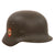 Original German WWII Heer M40 Steel Helmet in Named USGI Bring Back Box with 1943 Dated 58cm Liner and Chinstrap, Stamped Q66