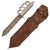 Original U.S. WWII Aluminum Handle Knuckle Knife with M1918 Style Handle & Intricate Custom Sheath Original Items
