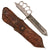 Original U.S. WWII Aluminum Handle Knuckle Knife with M1918 Style Handle & Intricate Custom Sheath Original Items