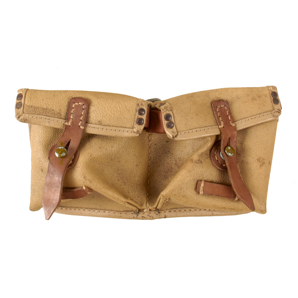 Original Rare German WWII G43 K43 Type 11a Pebbled Rubberized Webbing Double Magazine Pouch Original Items
