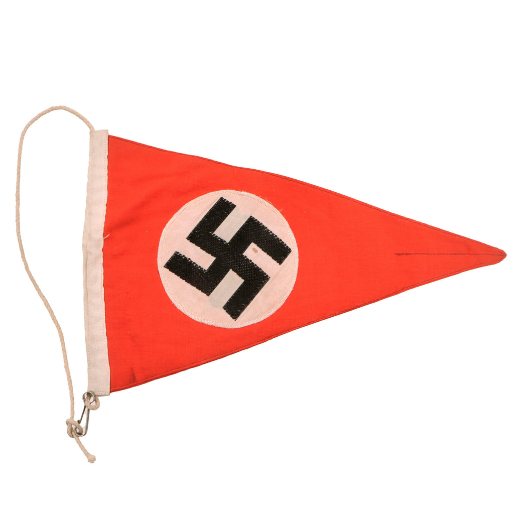 Original German WWII NSDAP National Socialist Vehicle Staff Pennant Flag - 7" x 11 1/8"