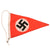 Original German WWII NSDAP National Socialist Vehicle Staff Pennant Flag - 7" x 11 1/8"