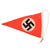 Original German WWII NSDAP National Socialist Vehicle Staff Pennant Flag - 7" x 11 1/8"