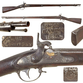 Original U.S. Springfield Model 1822 Eli Whitney Contract Cone in Barrel Percussion Converted Musket - dated 1837