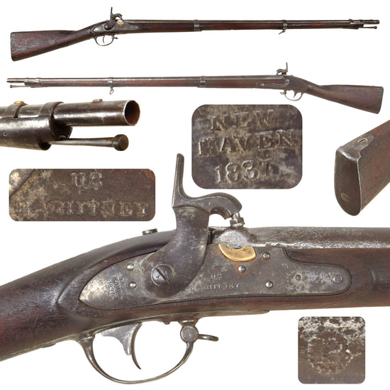 Original U.S. Springfield Model 1822 Eli Whitney Contract Cone in Barrel Percussion Converted Musket - dated 1837