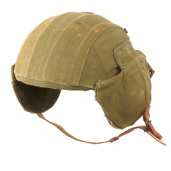 Original U.S. WWII USAAF Bomber Crew M4A2 Flak Helmet - Complete Original Items