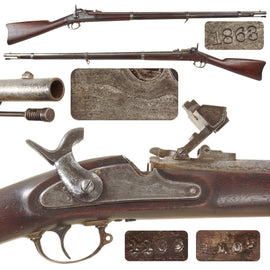 Original U.S. Civil War Springfield M-1861 Rifle by William Mason Converted to Miller Patent Breechloading System - dated 1863