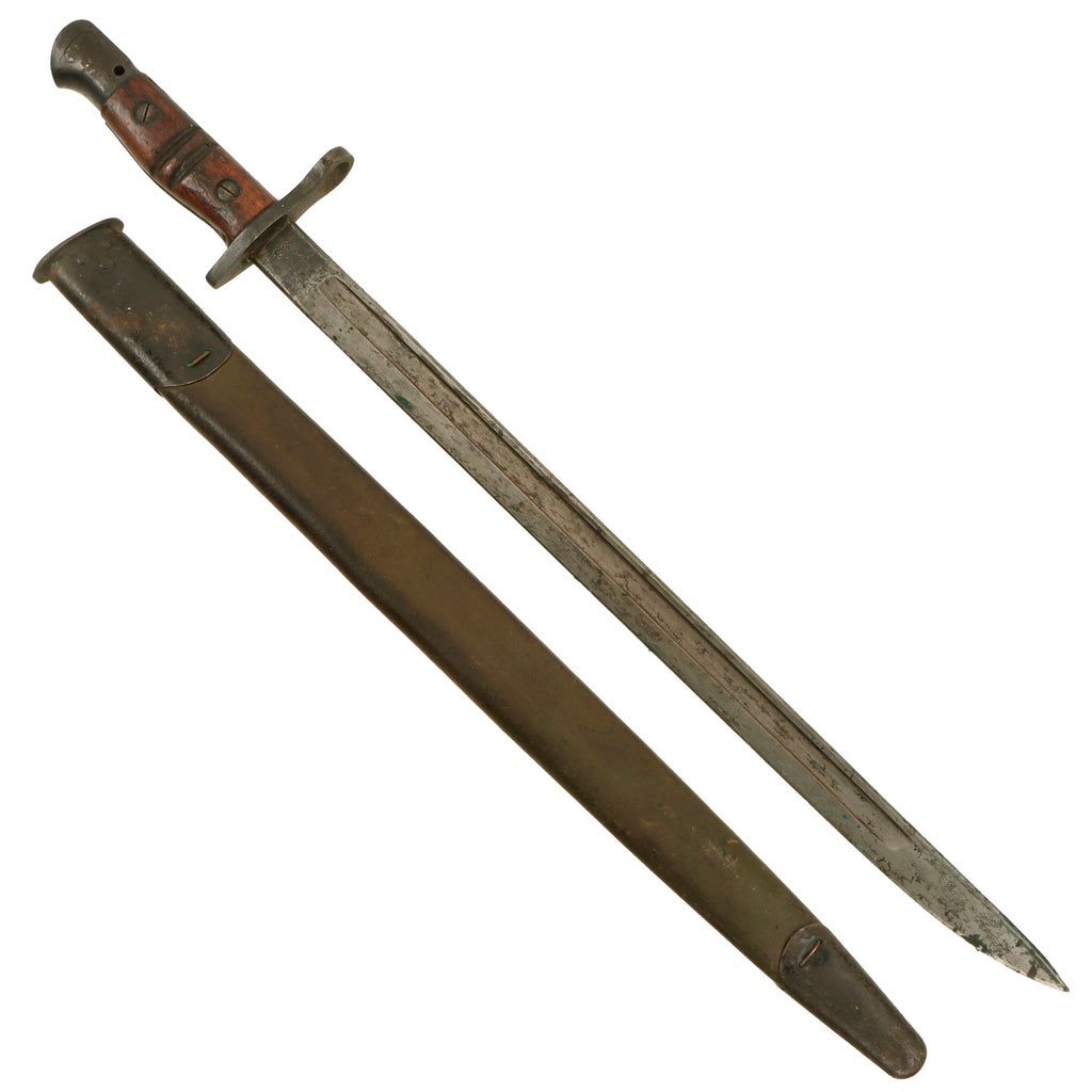 Original U.S. WWI M1917 Enfield Rifle & Trench Gun Bayonet by Remington with Scabbard - Dated 1917 Original Items