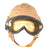 Original U.S. WWII Army Air Forces Aviator Flight Helmet Set - Polaroid B-8 Goggles, A-14 Mask, & AN-H-15 Helmet Original Items