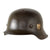 Original German WWII Heer Army Single Decal M42 Steel Helmet with 1940 Dated 58cm Liner and Repaired Chinstrap, Stamped ET66, Lot No. 2432