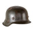 Original German WWII Heer Army Single Decal M42 Steel Helmet with 1940 Dated 58cm Liner and Repaired Chinstrap, Stamped ET66, Lot No. 2432