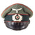 Original German WWII Heer Army Artillery EM/NCO Schirmmütze Visor Crush Cap, Size 57, Dual Period Maker Marks