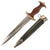 Original German WWII Early NSKK Dagger by Paul F. Dick of Esslingen with Flame Figured Grip and Later War Scabbard Original Items