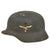 Original German WWII Luftwaffe Single Decal M40 Steel Helmet with Relic Size 59 Liner, Stamped Q66 Original Items