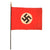 Original German WWII NSDAP Handheld Parade Flag with Wooden Pole - 22" x 16"